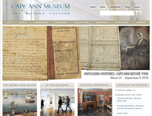 Tablet Screenshot of capeannmuseum.org